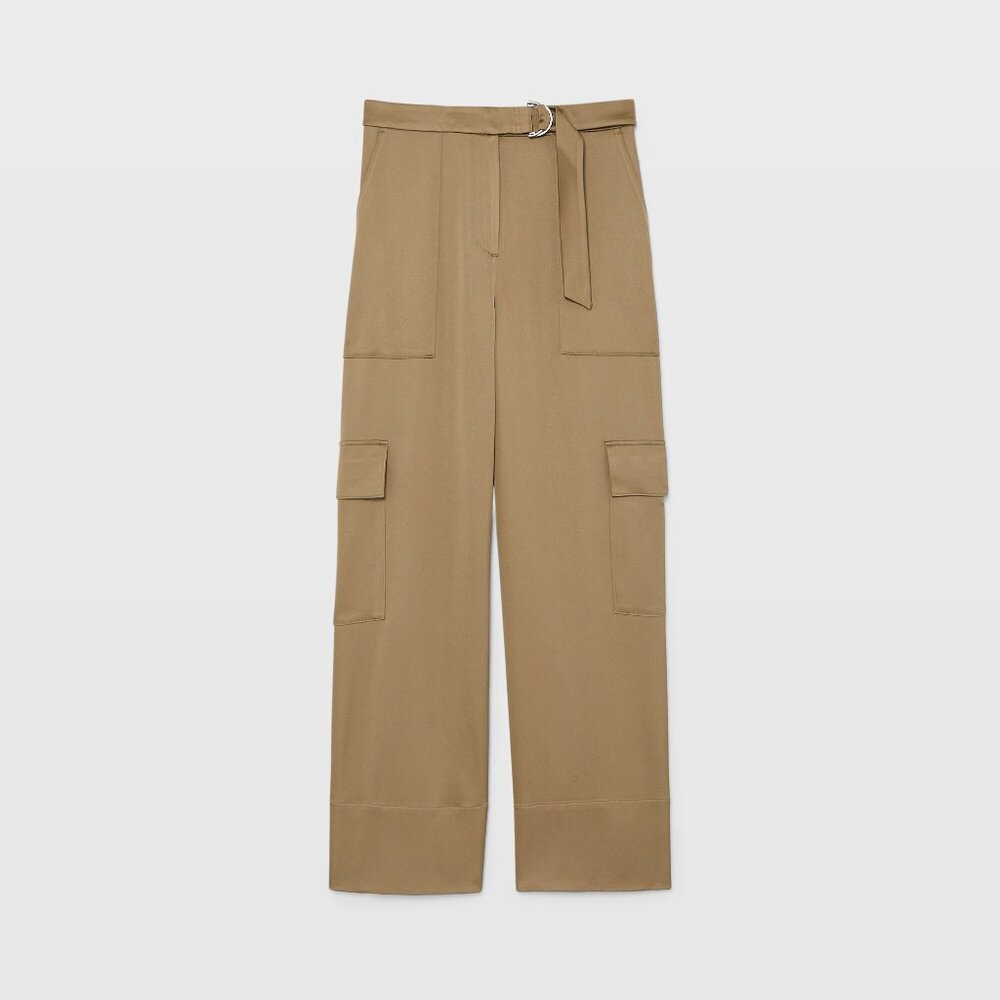 Club Monaco Laurel Oak Satin Belted Cargo Pant Size 2 - Picture 5 of 15